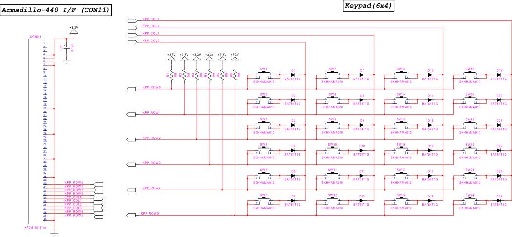Keypad Signals Reference Circuit (1048x486), Png Download