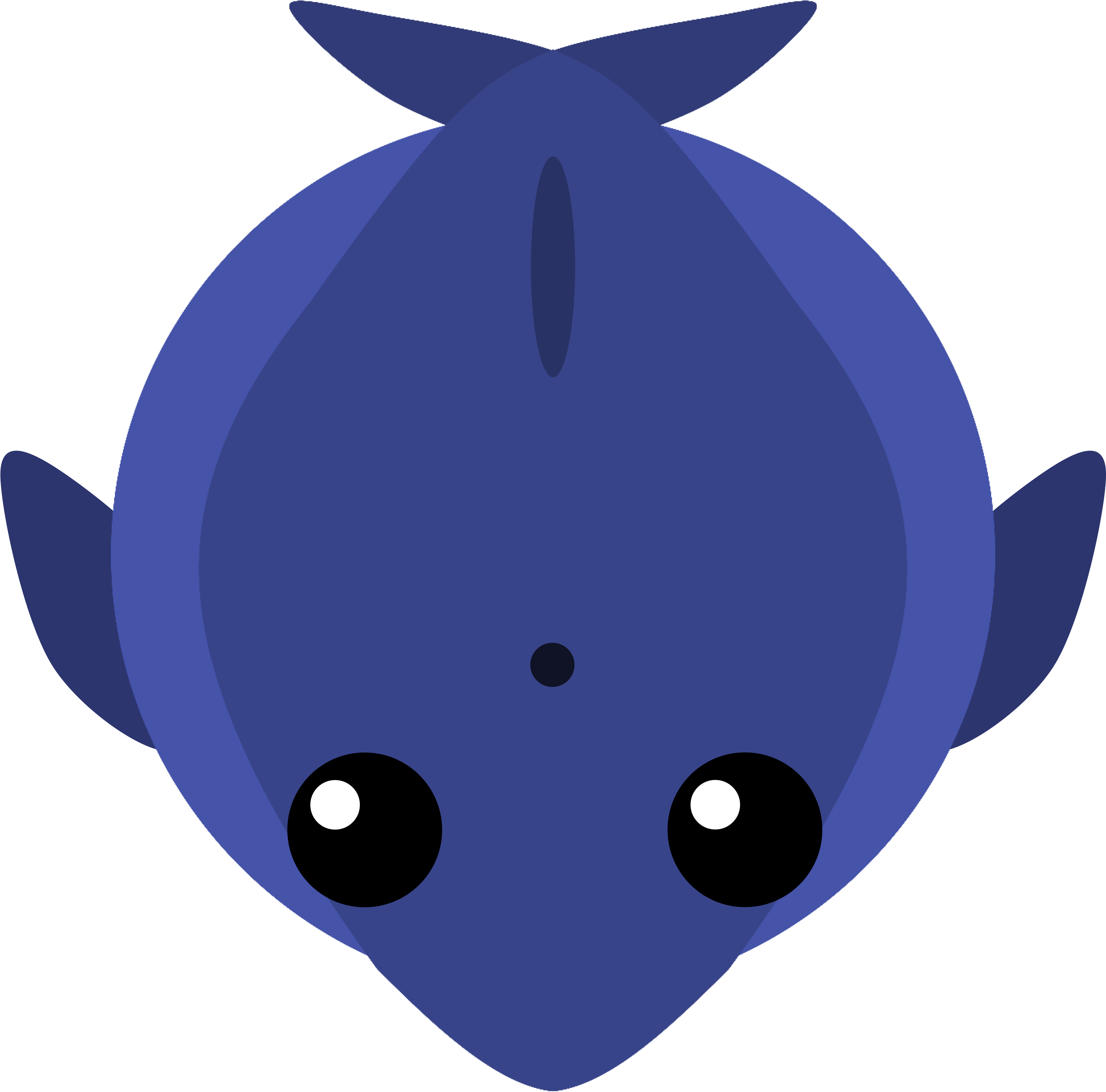Artisticmy Verison Of The Blue Whale - Cartoon (4900x4900), Png Download
