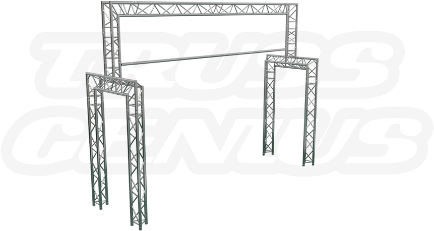 Triangular Truss Finish Line - Ladder (960x476), Png Download