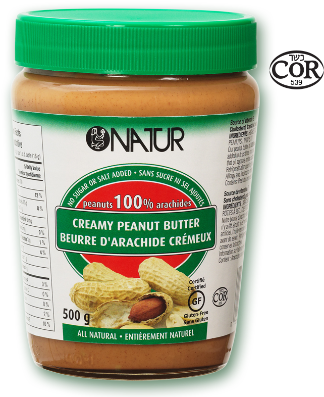Natur® Creamy Peanut Butter - Peanut Butter (800x800), Png Download
