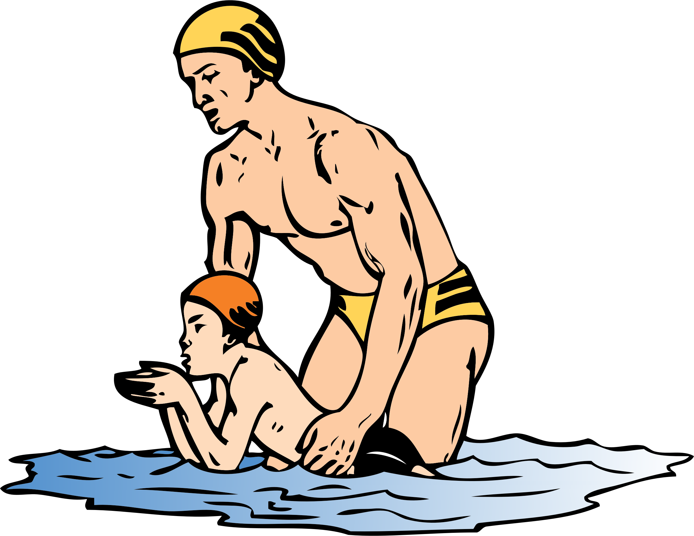 Big Image - Swimming Clip Art (2400x1854), Png Download