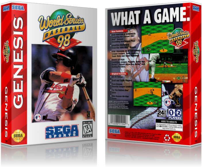Sega Genesis World Series Baseball 98 Sega Megadrive - Action Figure (800x650), Png Download