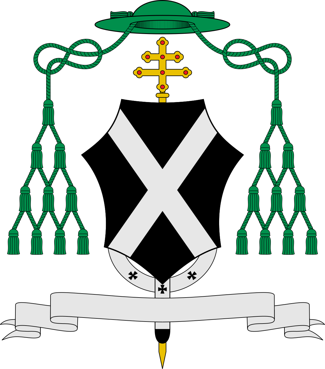 Coat Of Arms Of Alessandro D'angennes Archbishop - Escudo De Georg Ganswein (1139x1291), Png Download