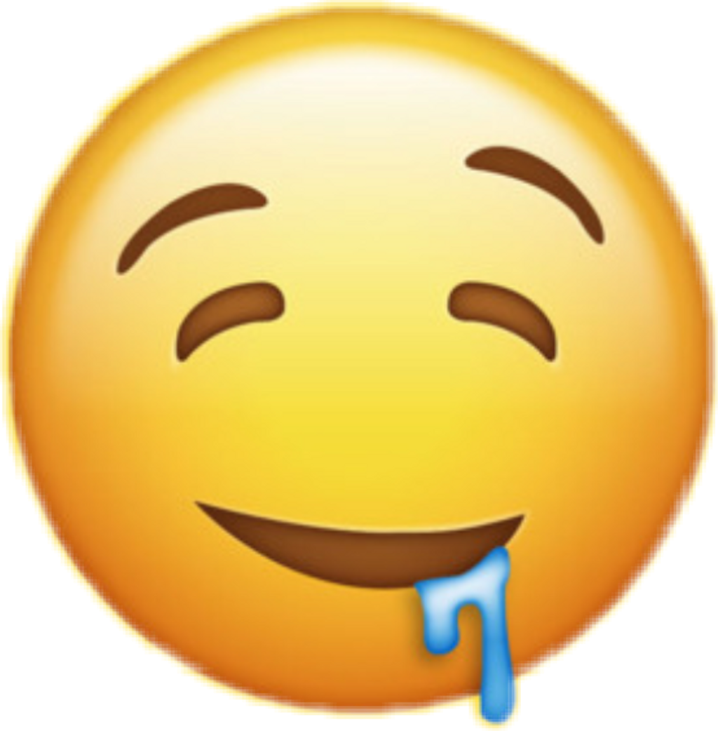 Emoji Wholesome Drooling Drool Queen Pretty Amaze - Drooling Face Emoji Png (1024x1042), Png Download