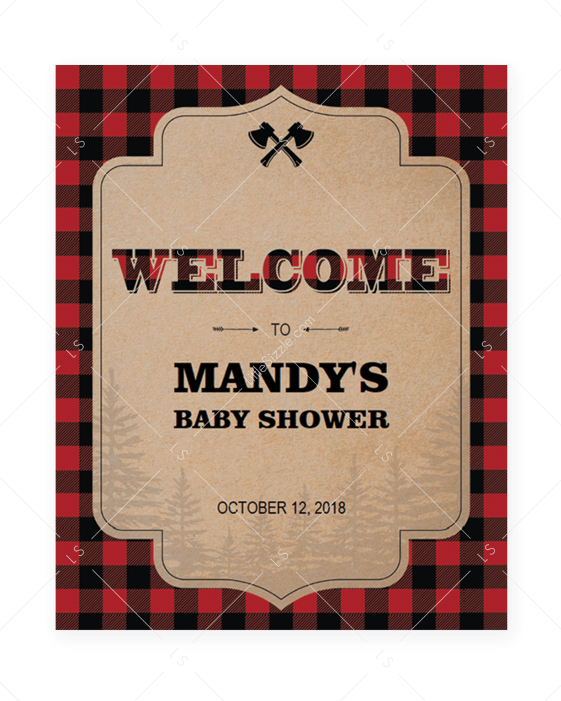 Forest Party Welcome Sign Template By Littlesizzle (819x1024), Png Download