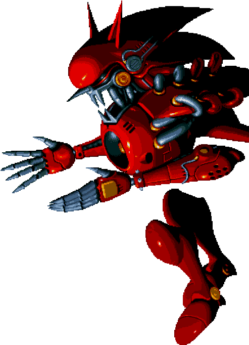 Metal Sonic Kai, The Final Boss Of Knuckles Chaotix - Metal Sonic Kai Sprites (493x682), Png Download