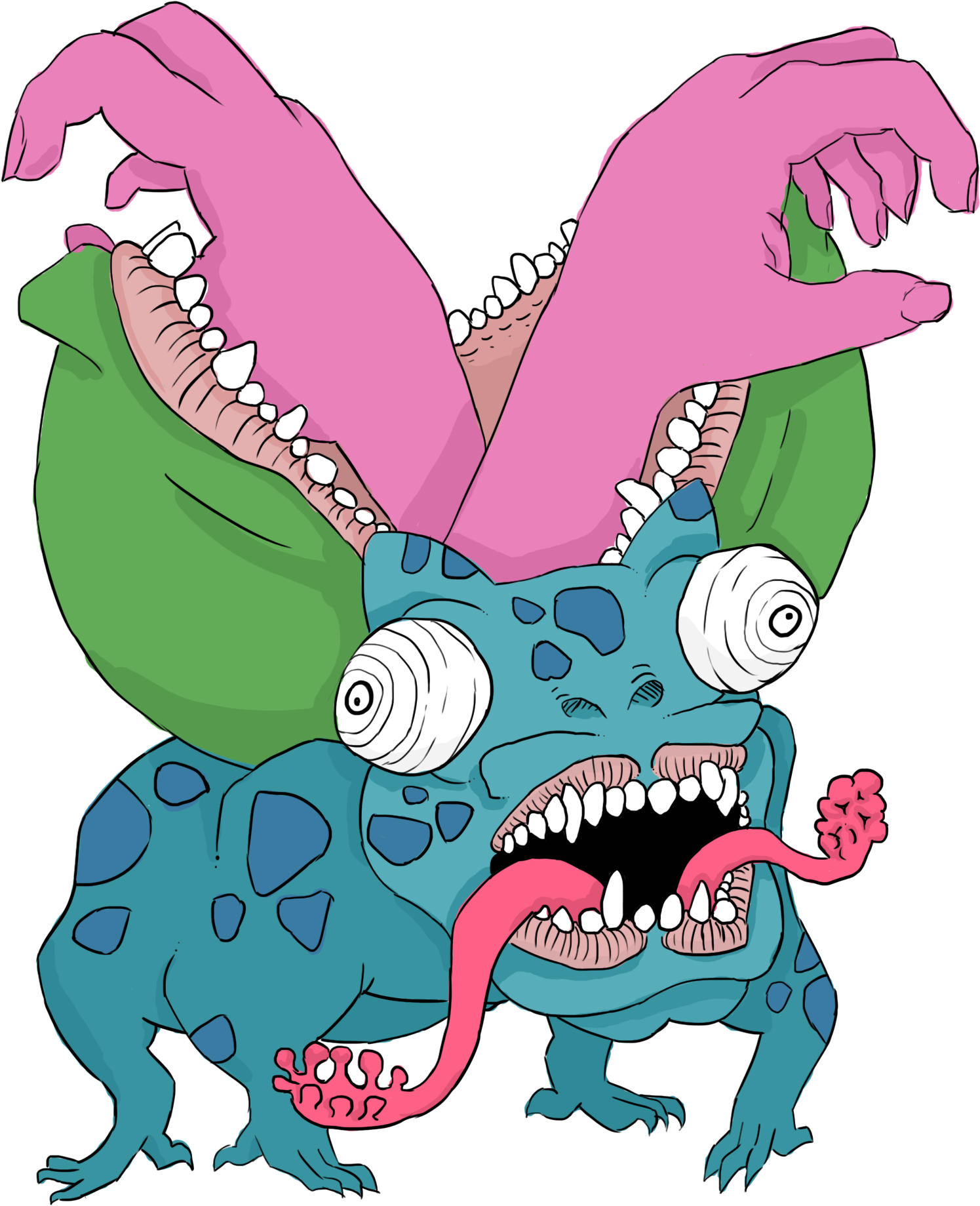 Ivysaur - Cartoon (2000x2016), Png Download