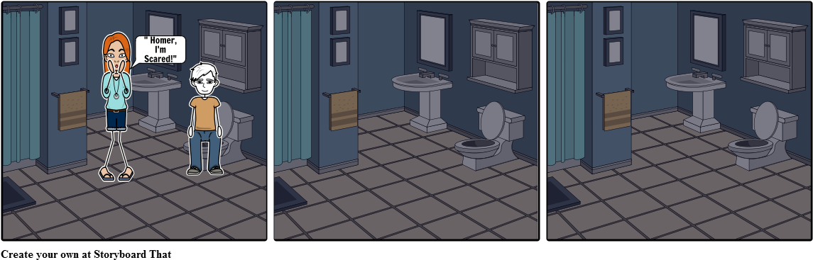 Fi And Homer In The Toilets - Cartoon (1164x385), Png Download