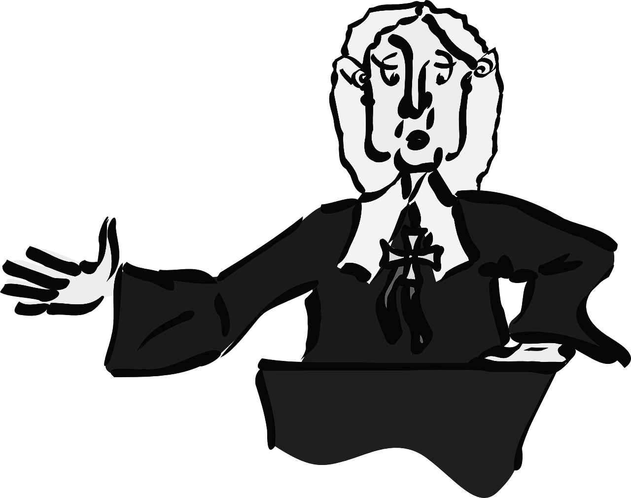 Clip Art Library Stock Judge Clipart Black And White - Judge Clip Art (1280x1010), Png Download