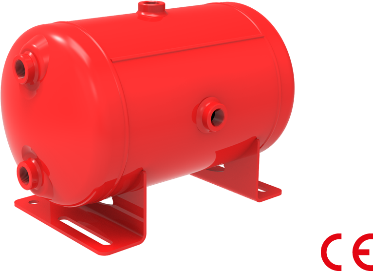 Steel Air Reservoir With Brackets 10 Litre Ø 206mm - Plastic (1021x627), Png Download