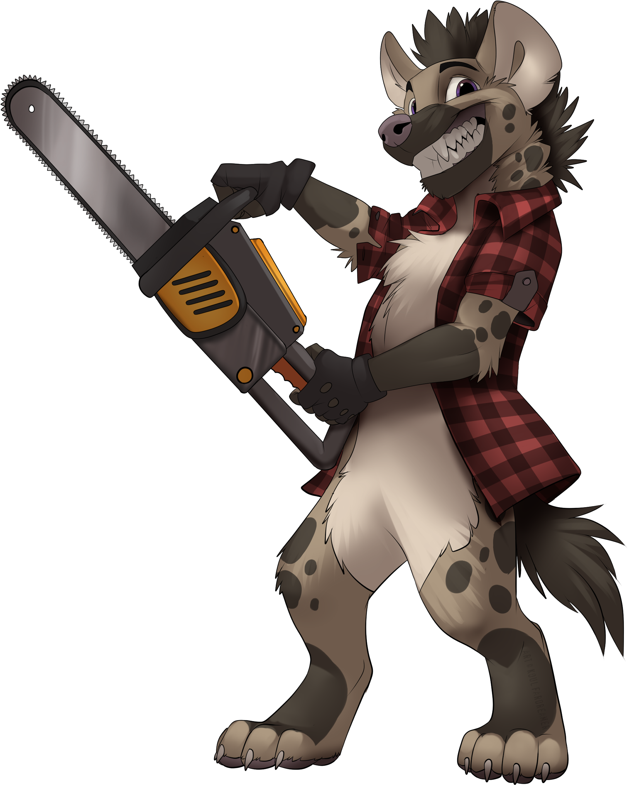 Hyena Print1 Red - Cartoon (2200x3000), Png Download