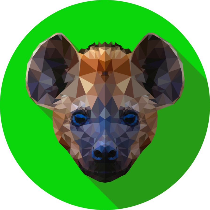 894 X 894 4 - Hyena Low Poly (894x894), Png Download