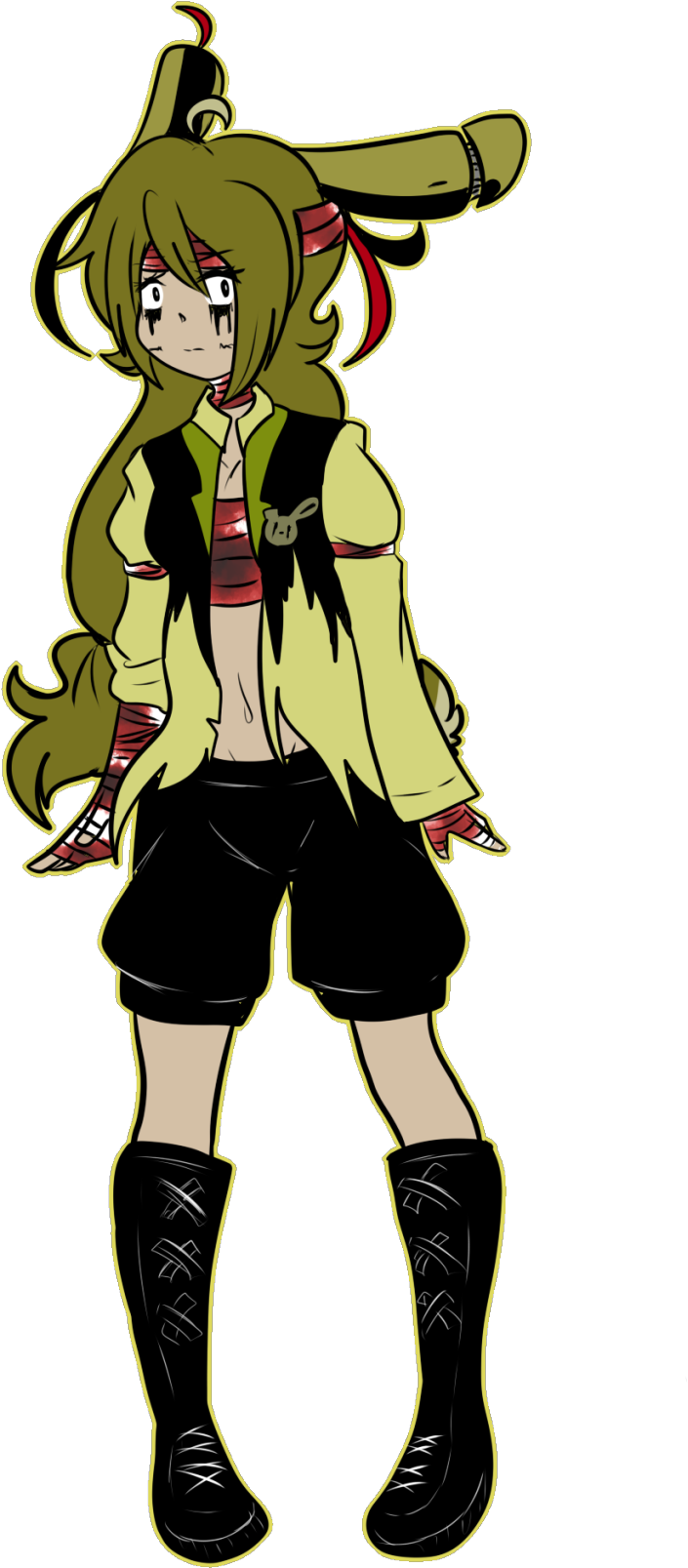 “ I Drew Pole-bear's Springtrap As A Girl - Springtrap Human Pole Bear (1280x1707), Png Download