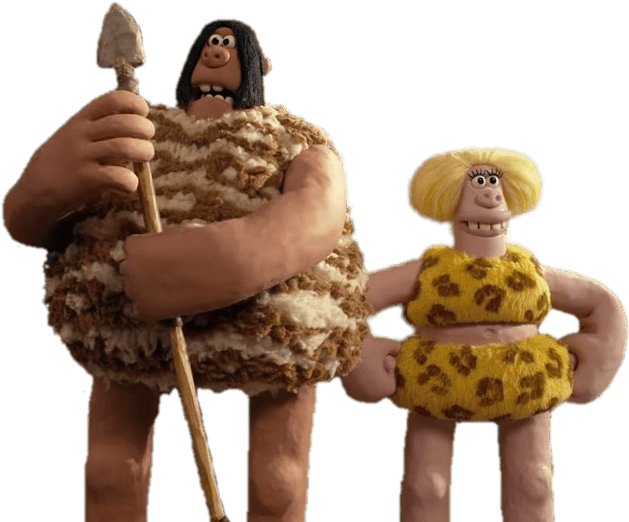 Early Man Couple - Stuffed Toy (1000x563), Png Download