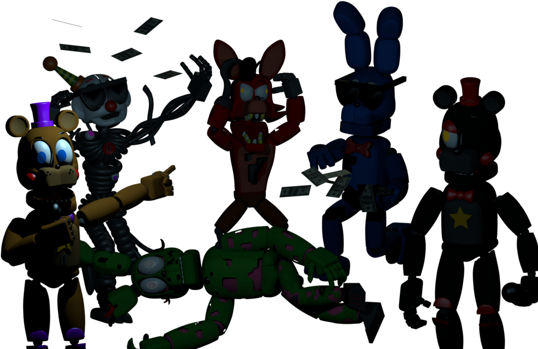 Springtrap Is Found Dead And Everyone Is Throwing Money - Illustration (1280x720), Png Download