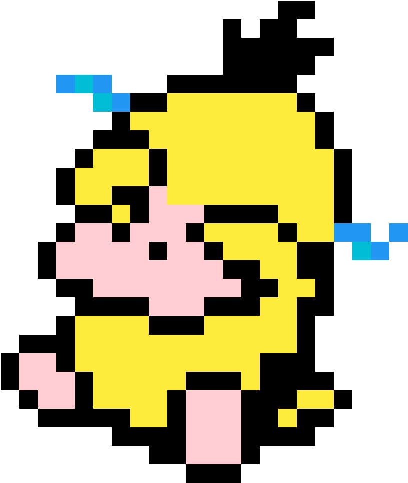 Psyduck Cry - Pixel Art Assassination Classroom (1184x1184), Png Download