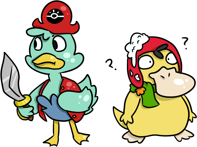 Snowy Psyduck - Pancake - Cartoon (951x638), Png Download