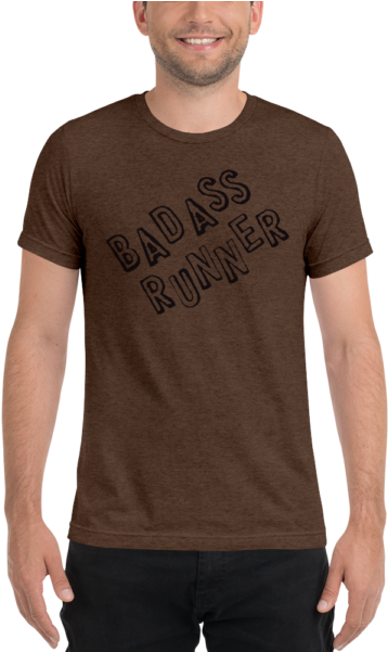 Badass Runner Short Sleeve T-shirt - Shirt (600x600), Png Download