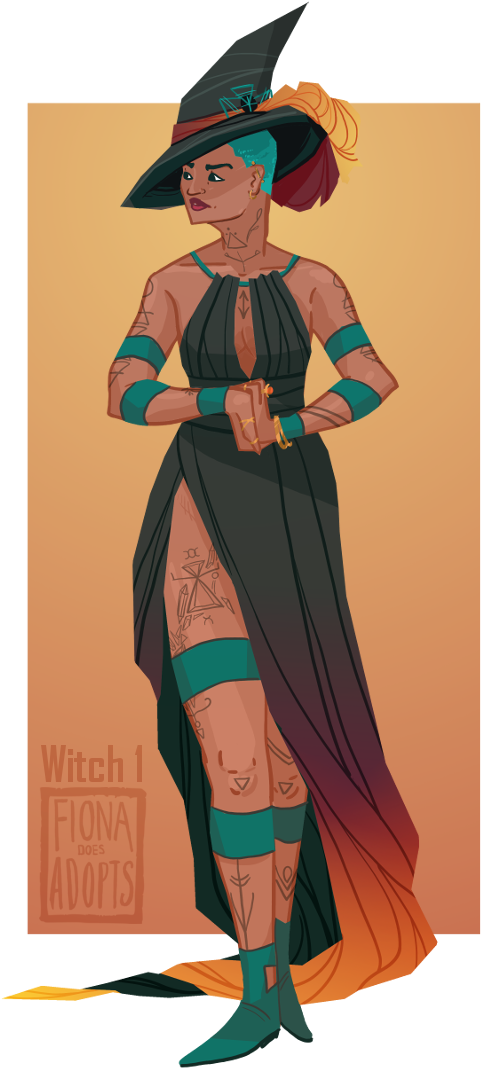 Svg Freeuse Fiery Witch Adopt On Sale Here X - Costume Hat (778x1100), Png Download