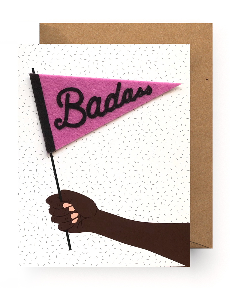 Badass Pennant Sticker Card - Paper (799x1000), Png Download