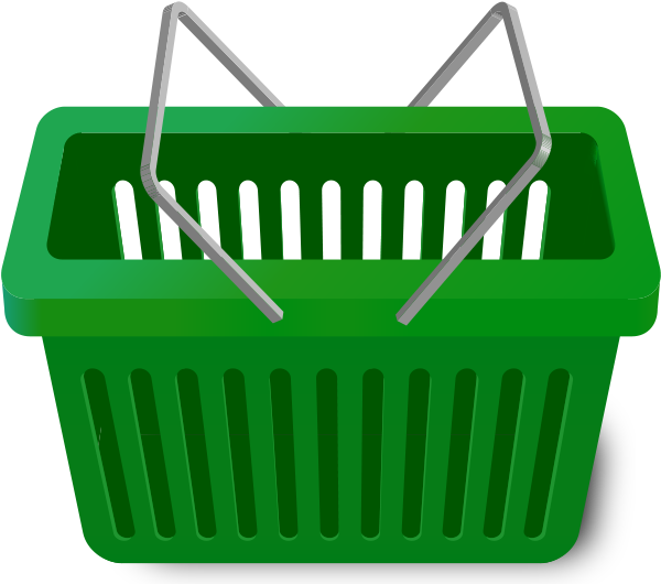 Shopping Cart Dark Green - Shopping Basket Png Transparent (600x530), Png Download
