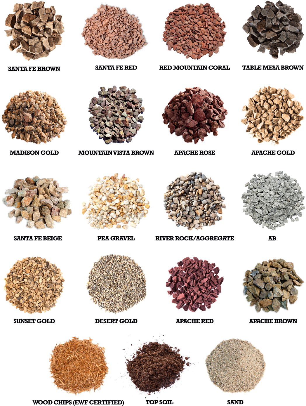 Materials - Pea Gravel Colors (1069x1390), Png Download