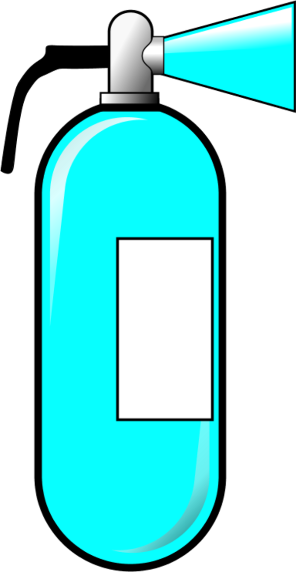 Vector Clip Art - Cartoon Fire Extinguisher (600x1159), Png Download