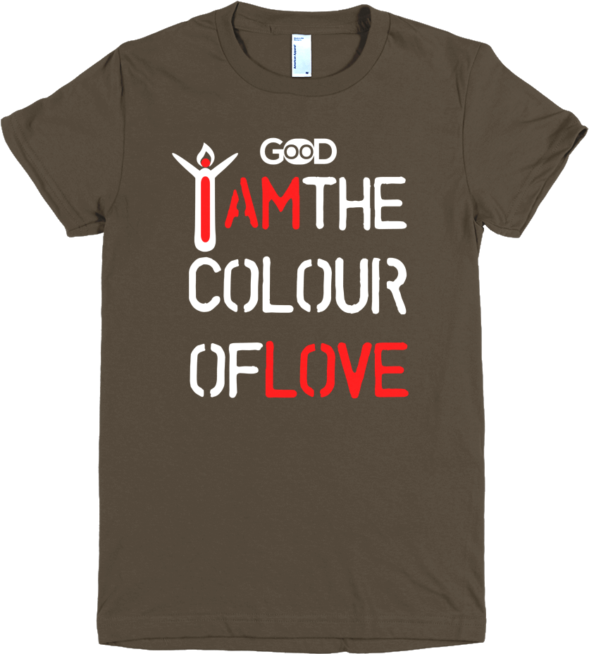 I Am The Colour Of Love Women T-shirt With White Design - Active Shirt (1000x1000), Png Download