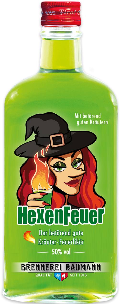 Green Fire Liqueur From Tyrol - Cartoon (510x1273), Png Download