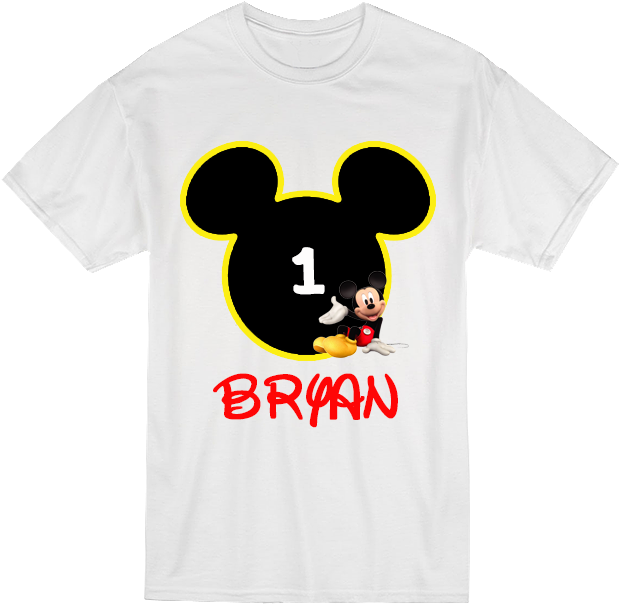 Mickey Mouse Birthday Shirt - Disney (717x720), Png Download