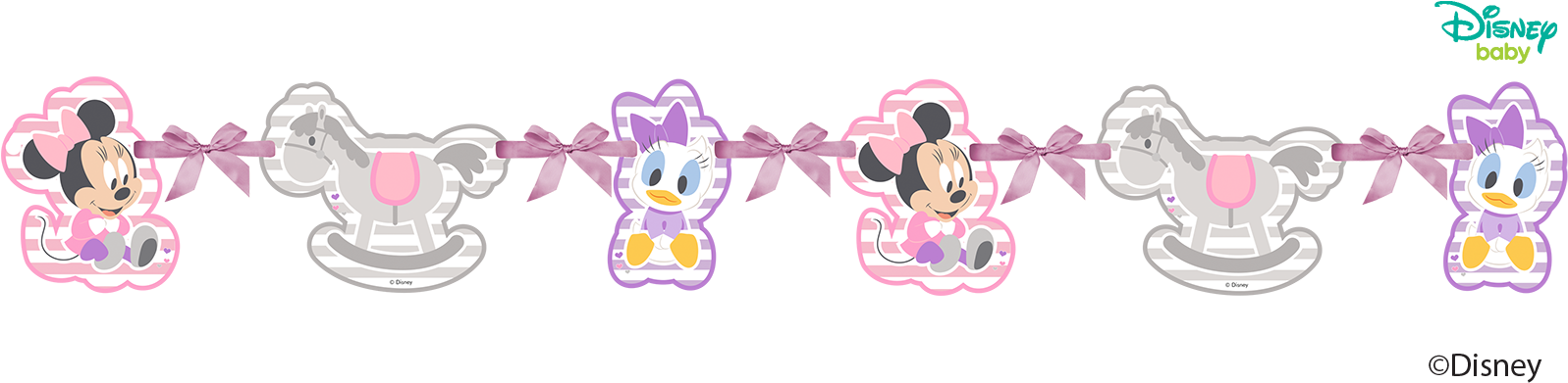 Minnie Mouse Baby Banner 1per Pack New - Disney (1600x400), Png Download