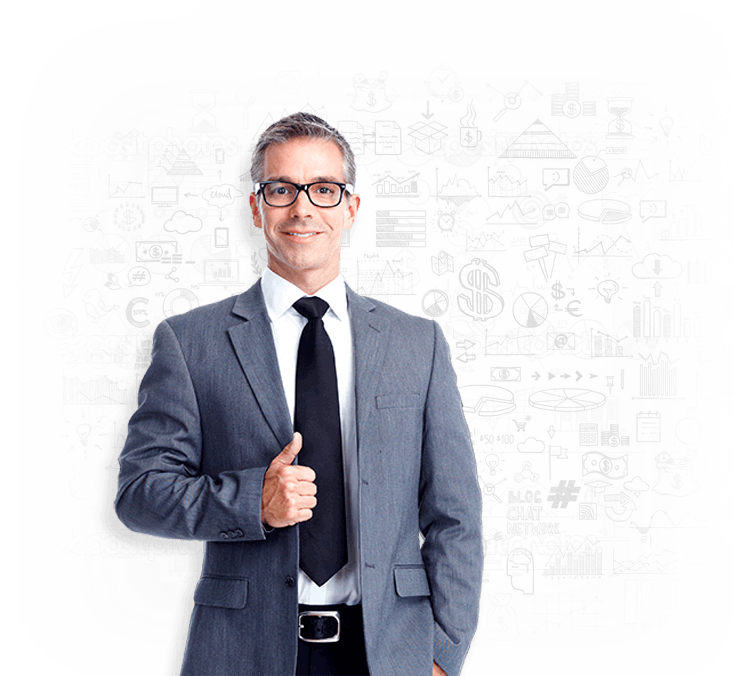 Faq - Free Businessman Png (734x676), Png Download