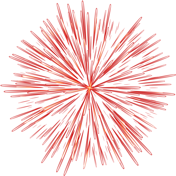 Firework Red Transparent Png Image - Art (600x600), Png Download