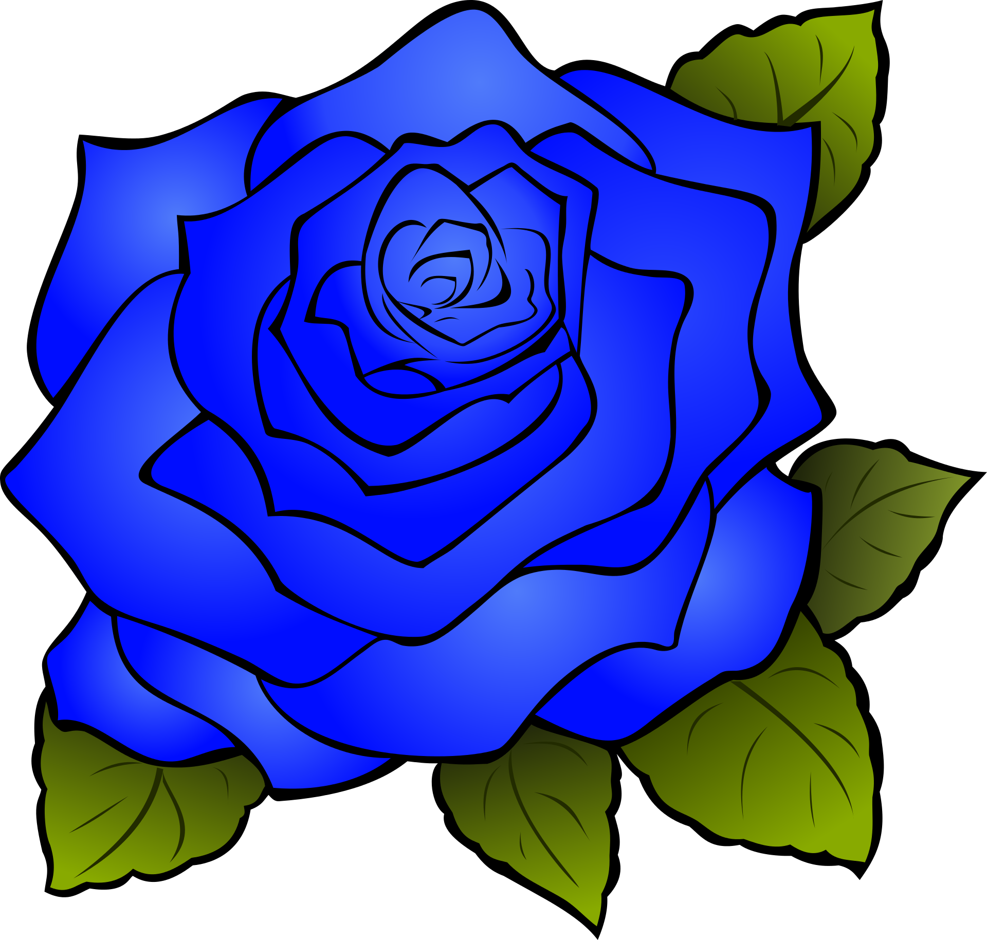 1920 X 1829 4 - Blue Rose Clipart (1920x1829), Png Download