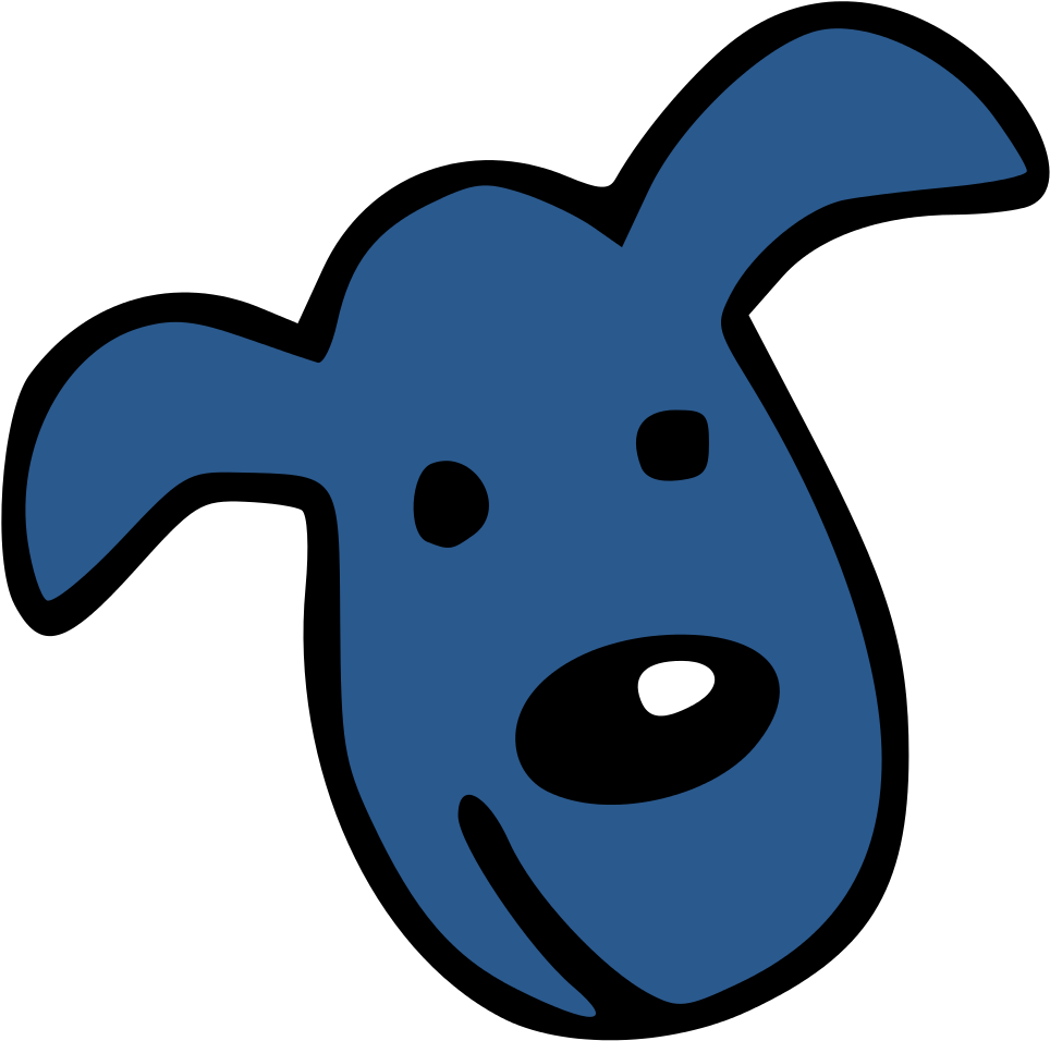File - Littlebluedog - Svg - Creative Commons Dog Icon (1024x1024), Png Download