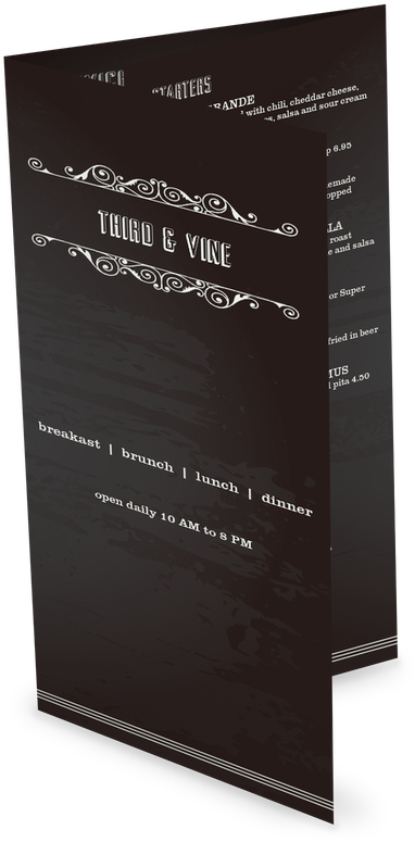 Vintage Chalkboard Takeout Menu - Paper (900x900), Png Download