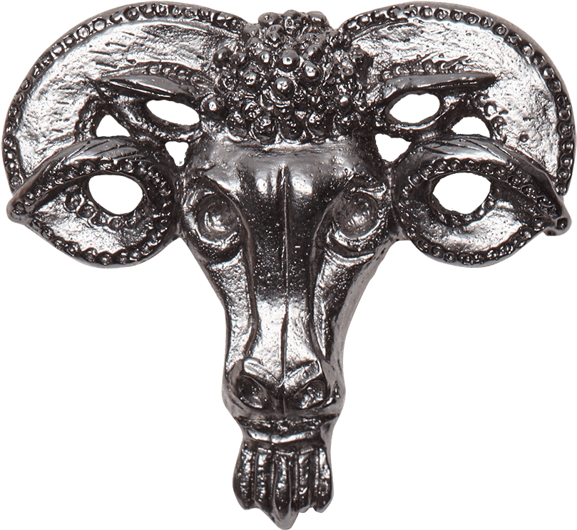 Aries Pin Ruthenium Finishing - Skull (960x1440), Png Download