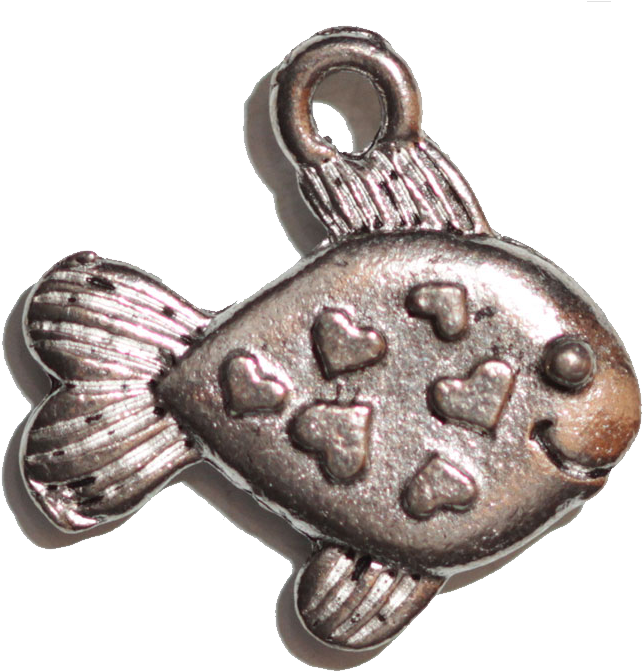 Fish - Silver - Pendant (700x682), Png Download