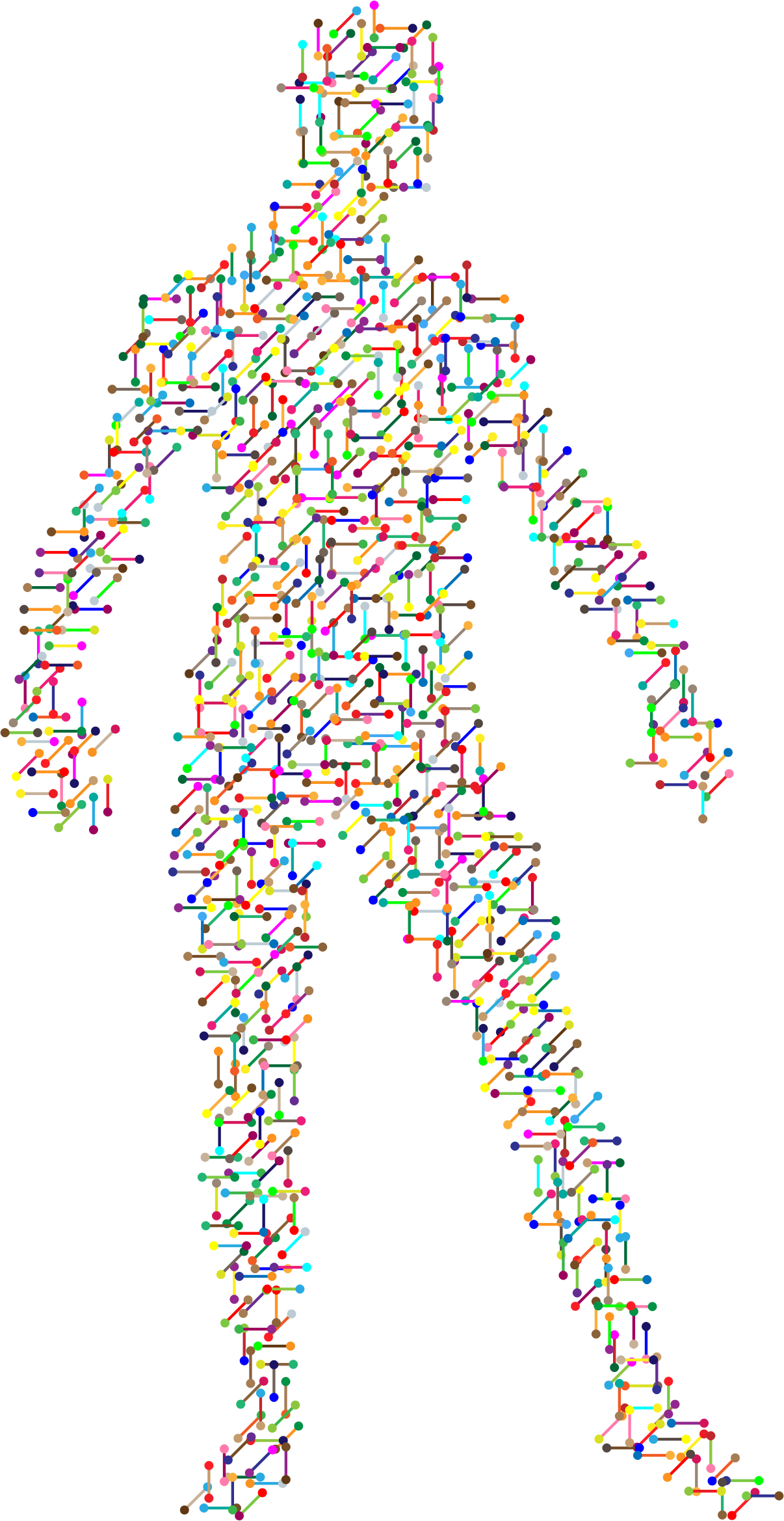This Free Icons Png Design Of Prismatic Molecular Man (1206x2338), Png Download