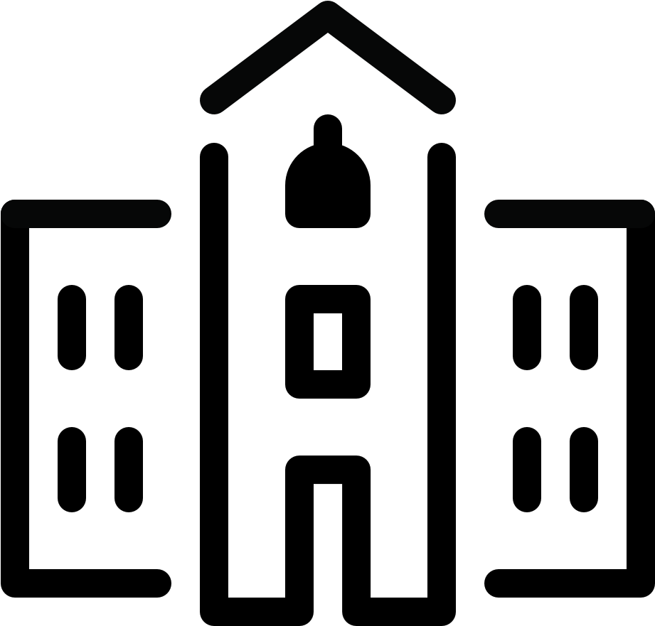 Building School Icon (960x960), Png Download