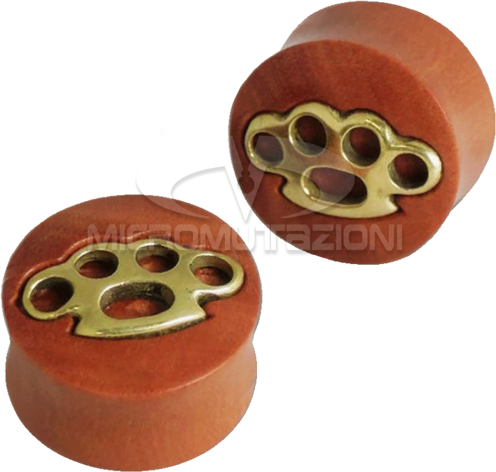 Hand Made Brass And Sawo Wood Plugs Ear - Chocolate (750x750), Png Download