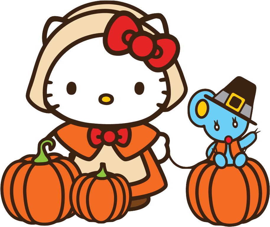 Clip Art Hello Kitty Thanksgiving (1024x1024), Png Download
