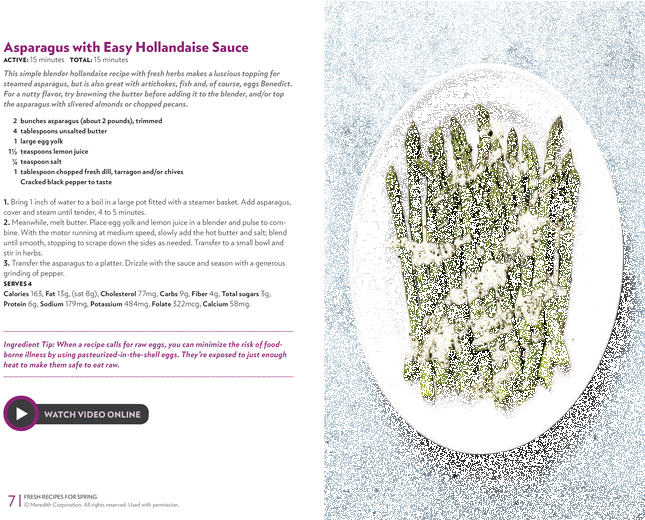 Asparagus With Easy Hollandaise Sauce Active - Brochure (672x519), Png Download