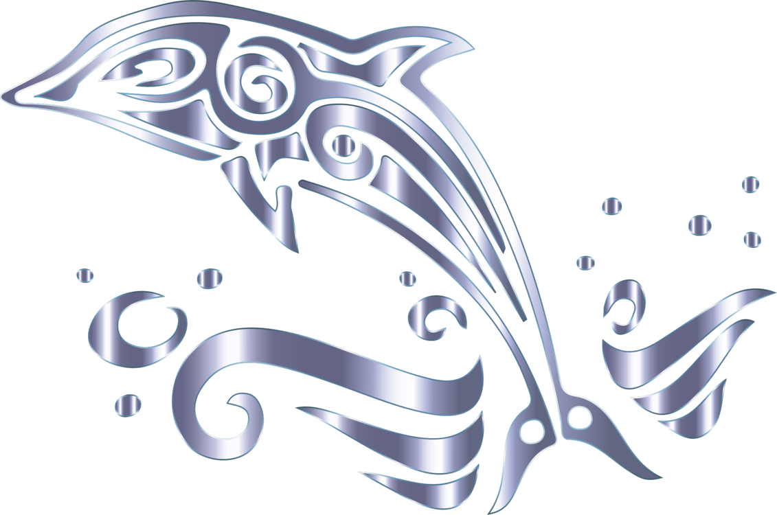 Vector Black And White Library Bottlenose Dolphin Computer - Dolphin Drawing With Background (1131x750), Png Download