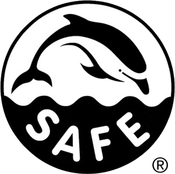 International Marine Mammal Project - Dolphin Safe Logo (592x612), Png Download