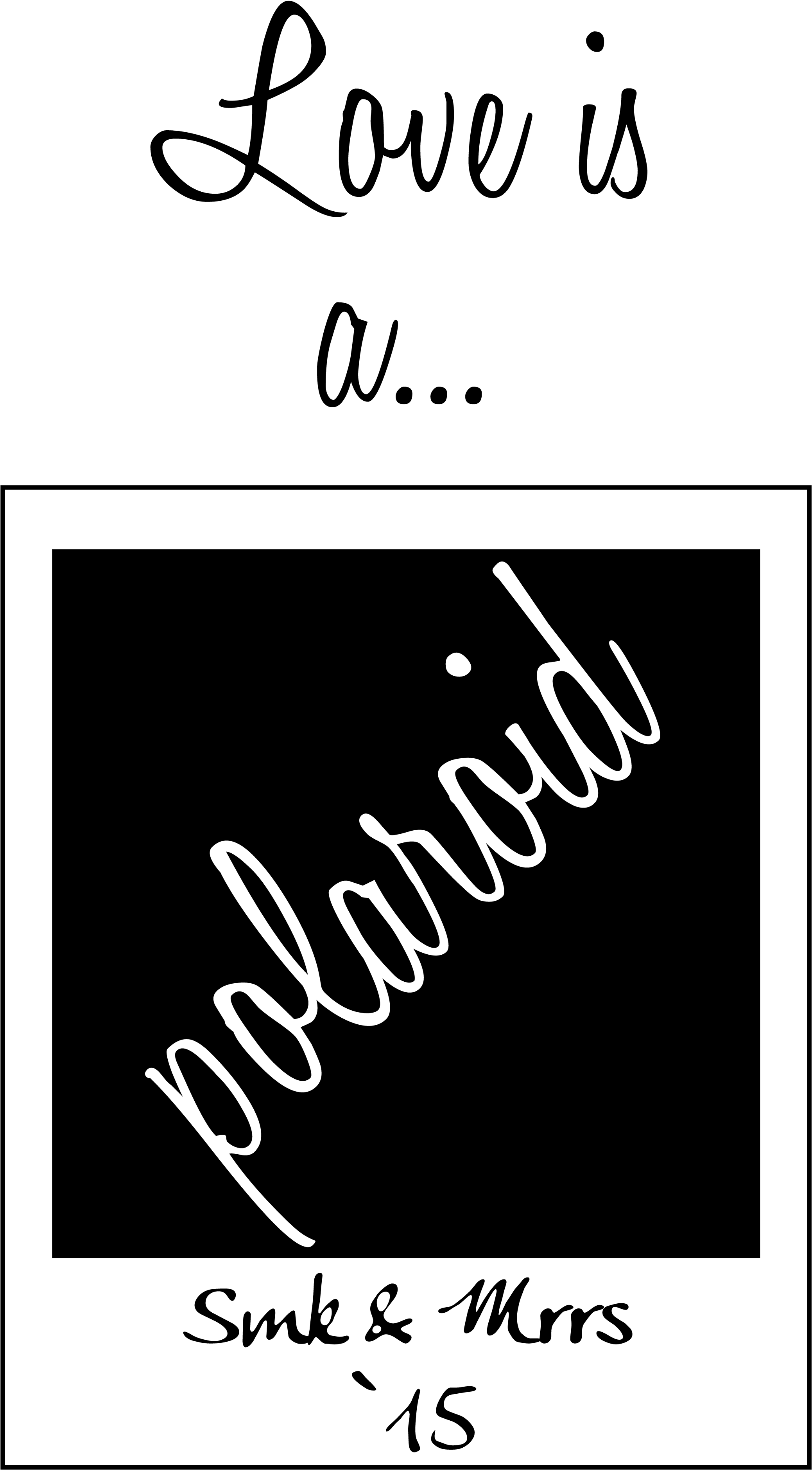 Love Is A Poloroid - Calligraphy (3840x3840), Png Download