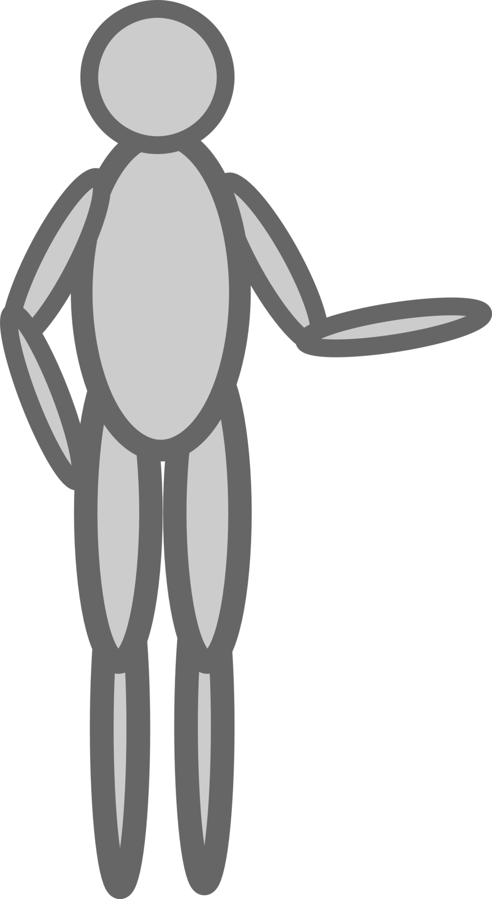 People Near A Blackboard - Clip Art Person (958x1752), Png Download