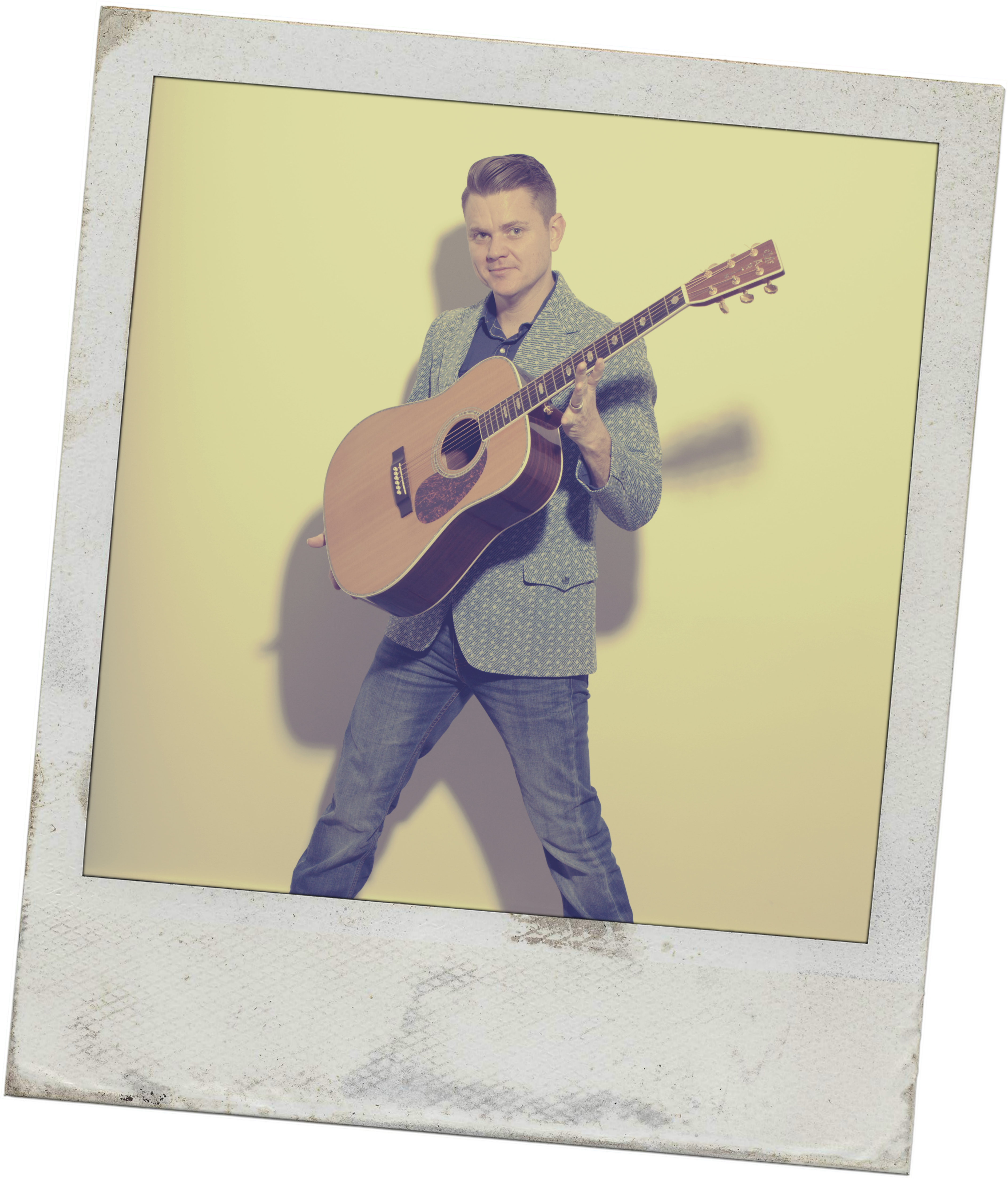 Guitar Poloroid - Picture Frame (3788x4428), Png Download