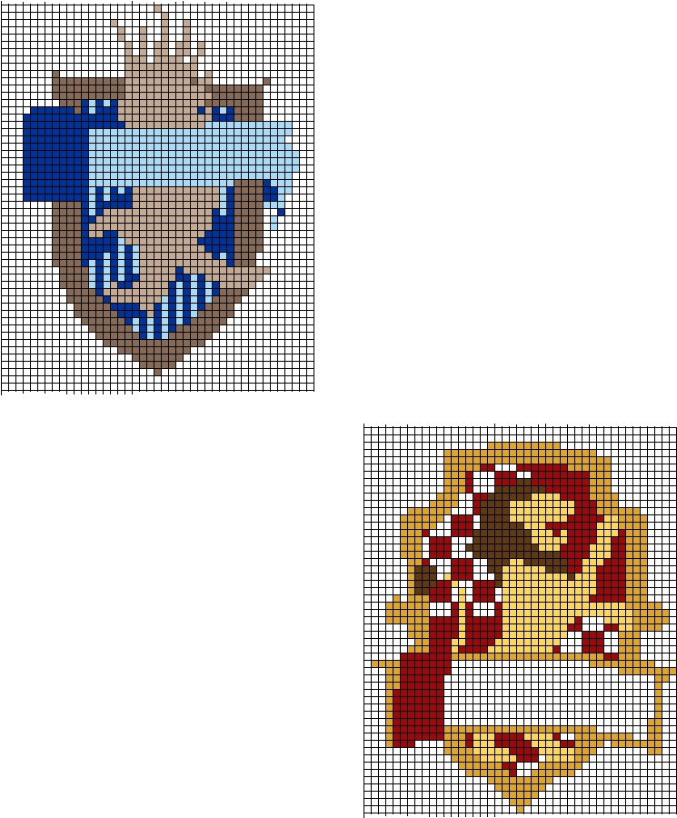 Gryffindor And Ravenclaw House Sheilds - Cross-stitch (756x903), Png Download