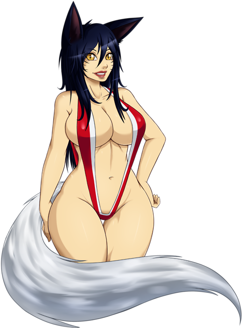 Ahri - Cartoon (500x665), Png Download